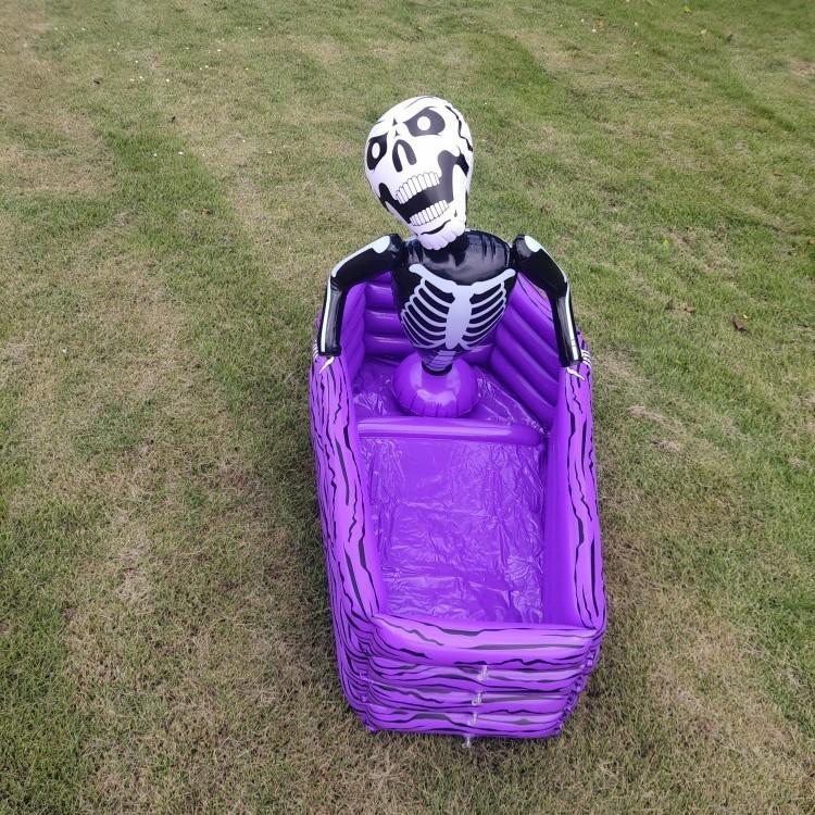 PVC Inflatable Halloween Props Vampire Skull Ice Bucket, Coffin Ice Bucket