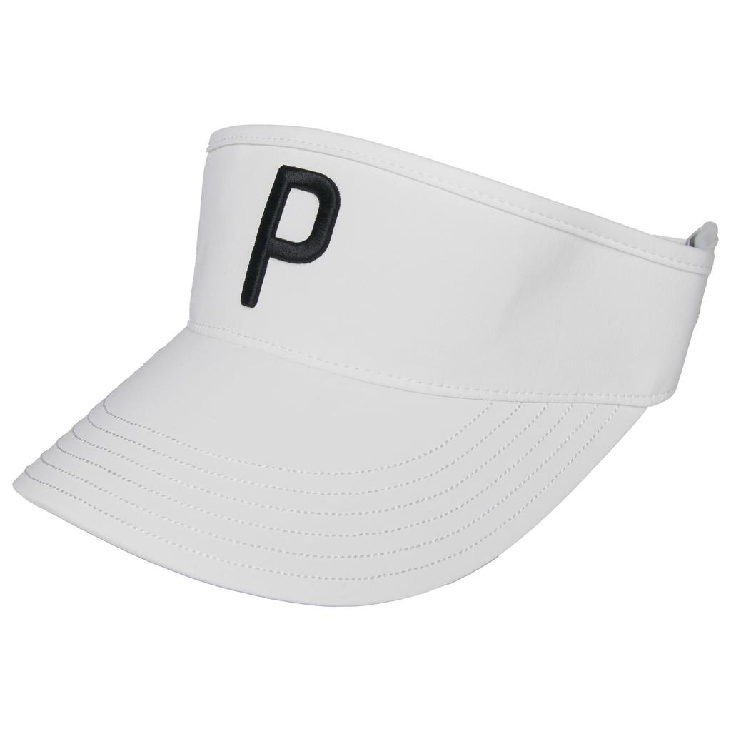 PUMA Golf Tech P Adjustable Visor Golf Cap White Black (025346) Men's Glow/Puma