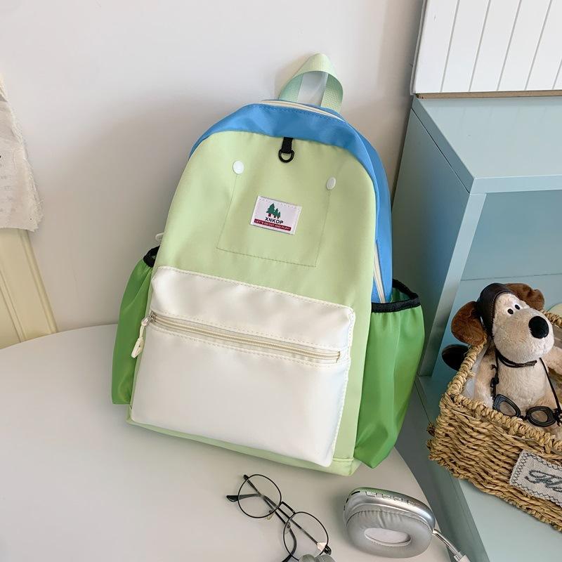 Schoolbag new Japanese-style INS casual large-capacity travel backpack, trendy candy color-block student high-appearance backpack