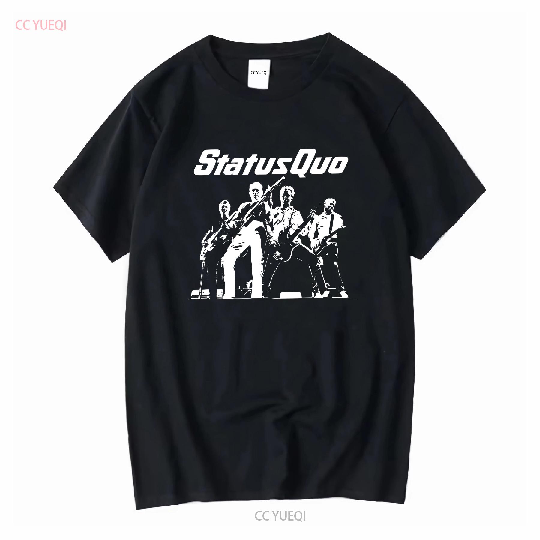 

iNSPIRED status quo uk 2020 tOUR bLACK mEN gIFT fOR fANS s TO 5xl t sHIRT long or short sleeves vintage Washed Soft Unisex 4XL