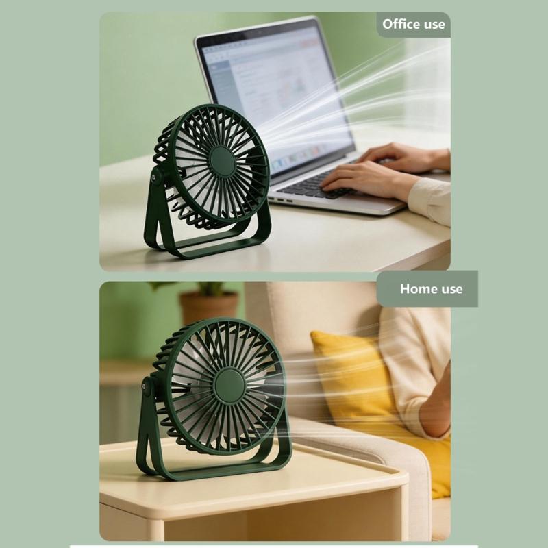 USB Desktop Fan Lightweight Adjustable Summer Electric Fan For Home Office Student Dormitory Outdoor Camping Travel
