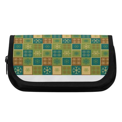 Pencil Pouch Large Capacity Double Zipper 300D Polyester with Two Layers for Pens Stationery and Small Accessories for Students