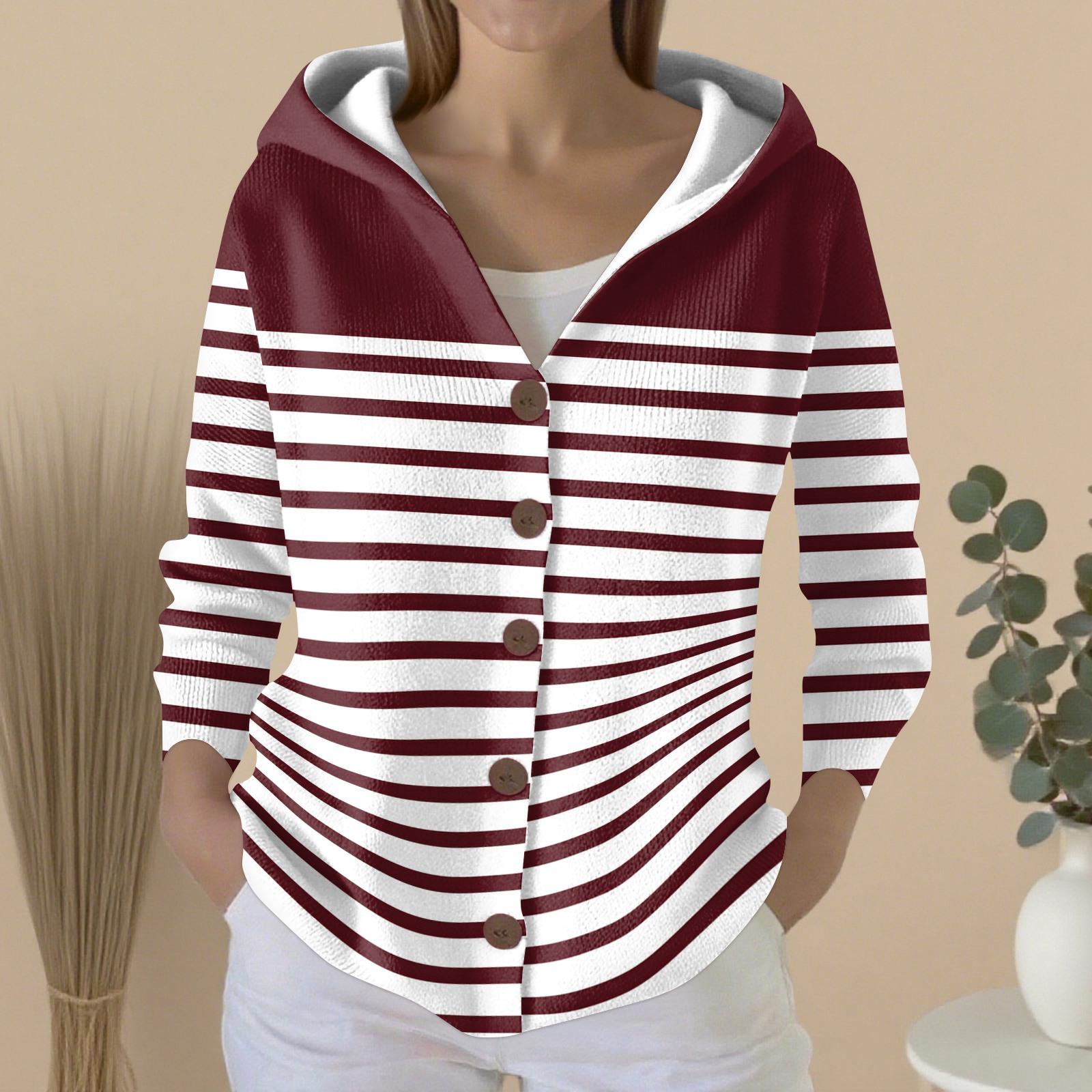 

Женский модный повседневный свитер на пуговицах с принтом, кардиган, куртка с капюшоном XL