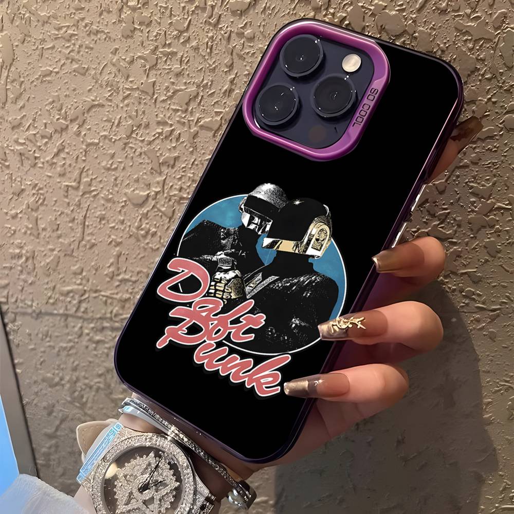 D-Daft Punk Band For Purple Candy Matte Cover iPhone 17,16,15,14,13,12,11,Mini,Pro,E,SE4,XS,MAX iPhone17Promax