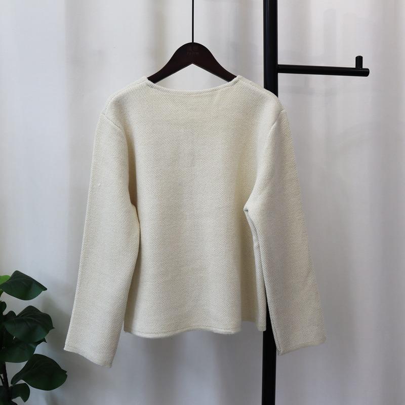 Long-sleeved Single-breasted Bright Silk Design Sweater Jacket Autumn and Winter New Loose-knit Cardigan Women