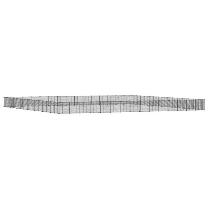 3114030 vidaXL Cage animaux de compagnie à 60 panneaux et porte Noir 35x35 cm