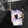 Phone Cover Case for Xiaomi Redmi Note 14 9 8 7 13 Pro Plus K40 K80 12 11 Pro 12C 13C 10 11S 14C 12S A4 A5 A1 A2 A3 Black Cat