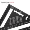 7-inch Aluminum Alloy Precision Triangle Ruler - Metric & Imperial Woodworking Measuring Tool