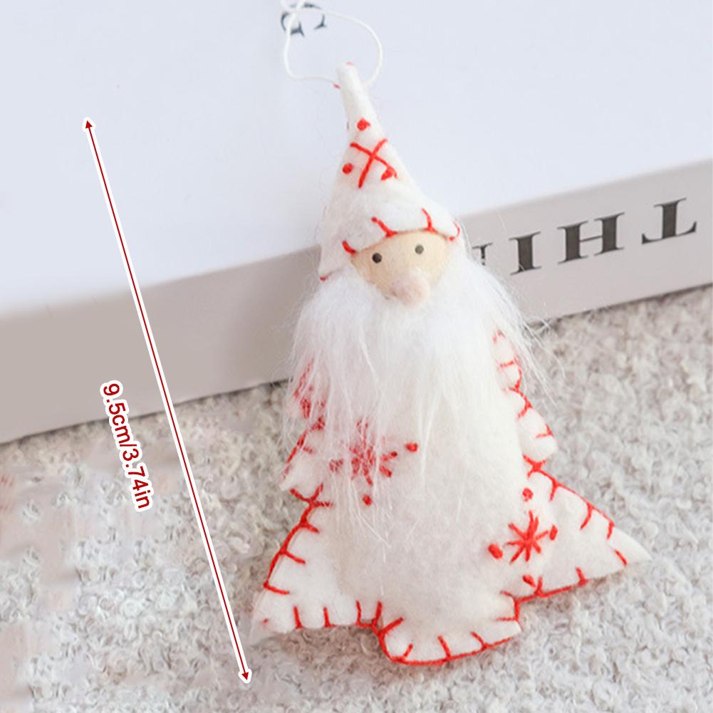 Wool Felt Christmas Pendants Hand Sewing Felt Snowmen Xmas Tree Wreath Socks Gloves Hanging Ornaments Party Decor