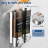 300ml 2 Chamber Shower Soap Dispenser Wall Mounted for Shower Wall Shampoo and Conditioner Dispenser Bathroom Hotel with Labels