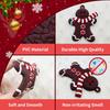 PVC Soft Gingerbread Man Christmas Ornaments Bell Snowflake Chrismas Tree Hanging Figurines Pendant Party Xmas Decor Kids Gifts