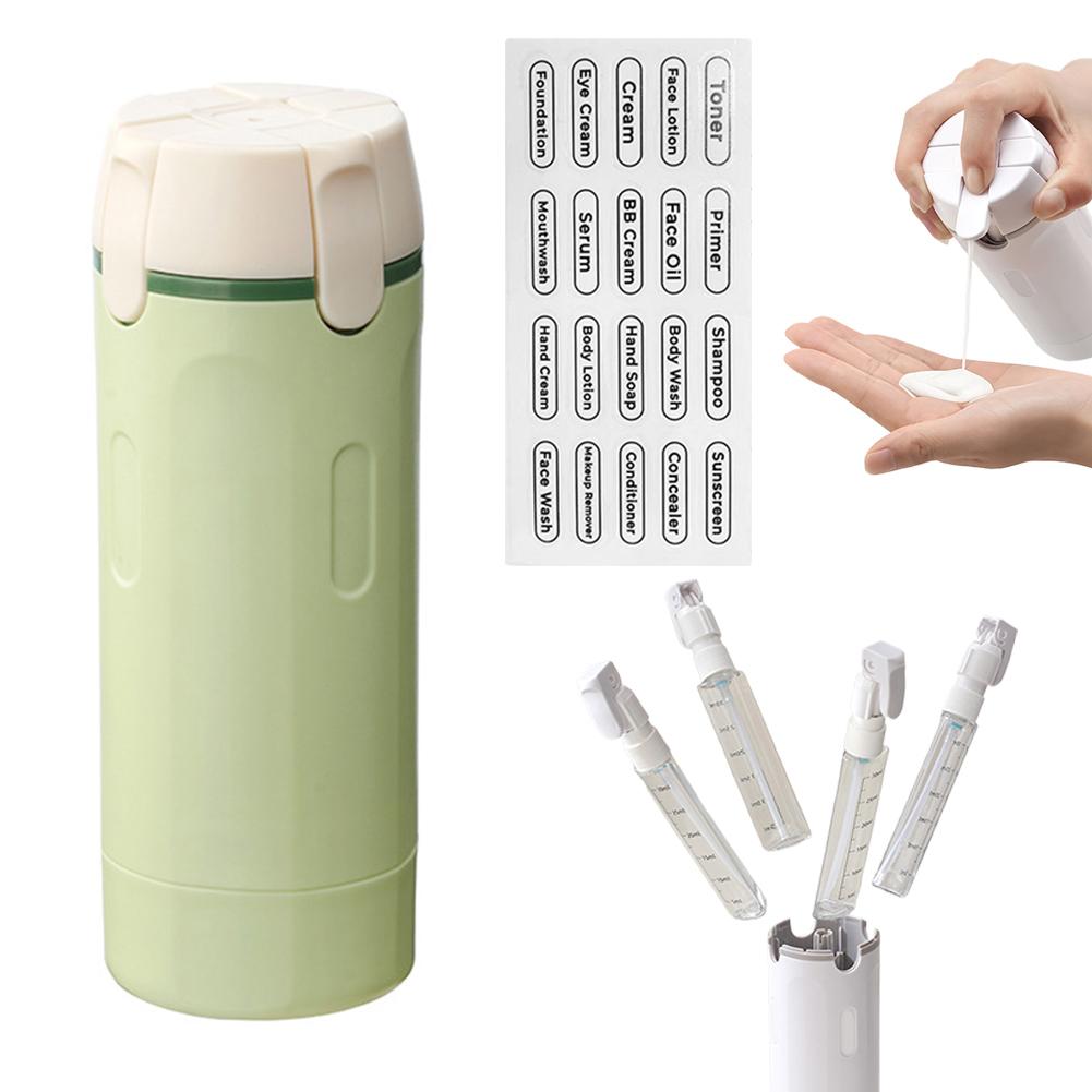 

4 In 1 Draagbare Reisflessen Van De Reisdispenser Van Het Lekbevis Lekdichte Reiscontainer Voor De Lotion Van De Conditioner Van