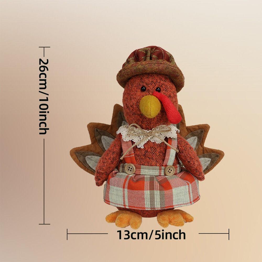 Funny Thanksgiving Plush Turkey Doll Creative Stuffed Turkey Toy Harvest Festival Decor