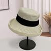 Curled Large Brim Fisherman's Hat Children's Summer Thin Breathable Sun Hat Curled Edge Temperament Sunscreen Basin Hat
