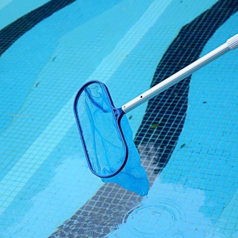 Professional Grade Pool Skimmer Net with Large Capacity Deep Bag & Fine Mesh - Durable Plastic Frame & Nylon Net for Above Groun