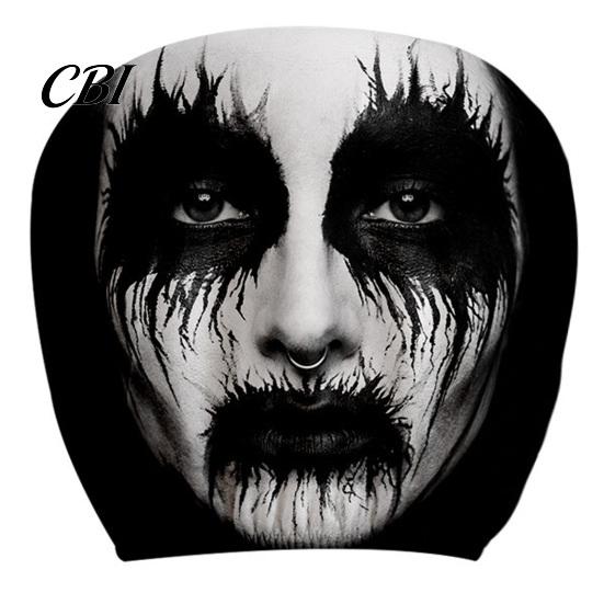 Spooky Theme Car Decoration Funny Headrest Covers, Ghost Skull Print Decorative Covers for Cars Seat Protector, Universal Breathable Auto Interior