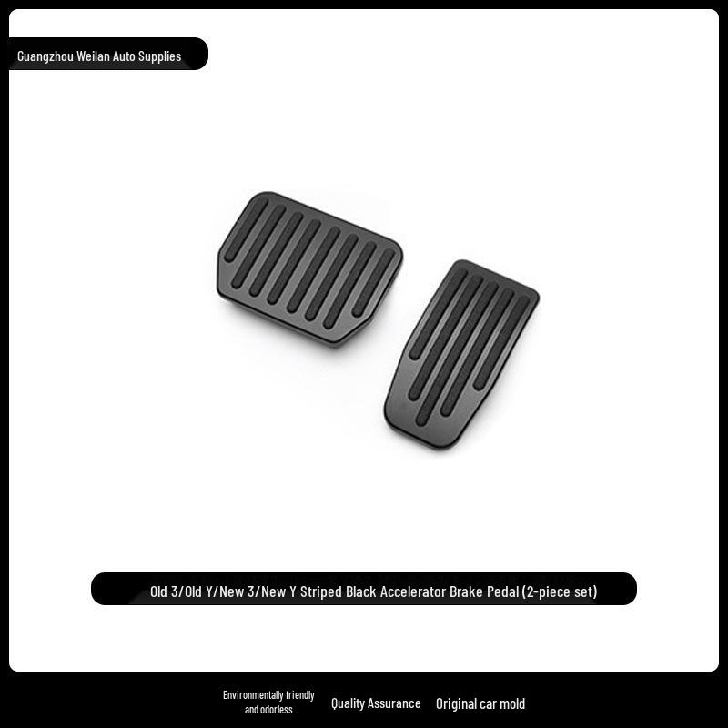 Tesla Model 3/Y Throttle and Brake Pedal Metal Covers for Interior Modification