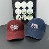 Fashion Casual Cotton Unisex Baseball Hat With Letter Embroidery For Use Outdoor