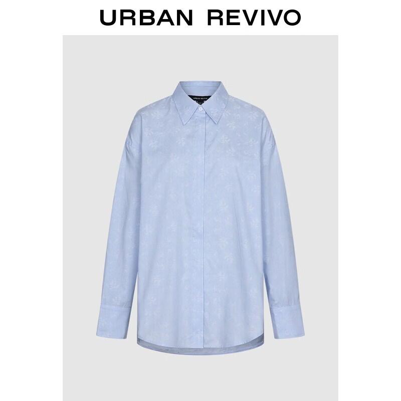

UR 2026 Women s Floral Striped Cotton Open-Front Shirt XL
