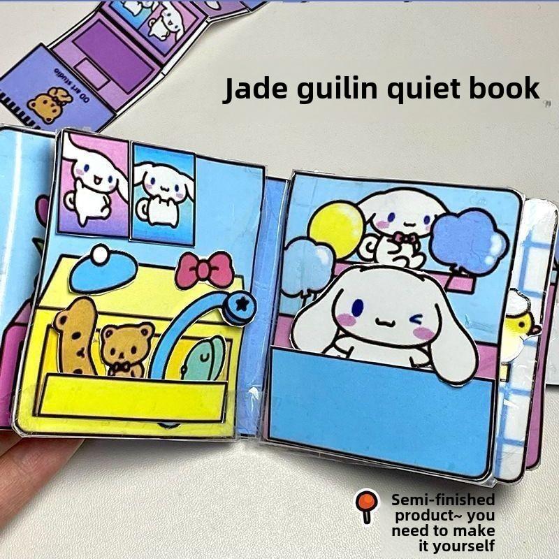 Quiet Book DIY Sanrio Cut Free Kuromi Melody Toy Book Homemade Full Set Cut Free Quiet Book