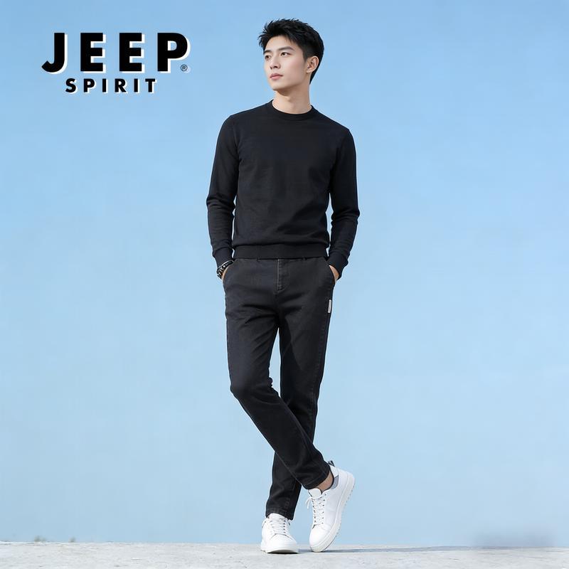 JEEP SPIRIT Men s Spring/Summer Casual Slim-Fit Sports Pants 32
