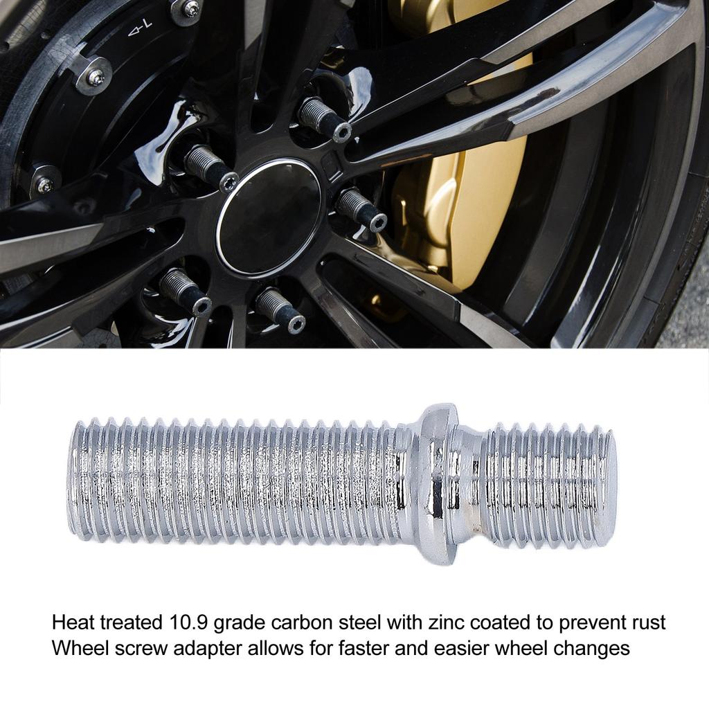 20 Stück Rad-Umrüstbolzen 50 mm Länge 33 mm Schaft Radschrauben-Adapter Ersatz für