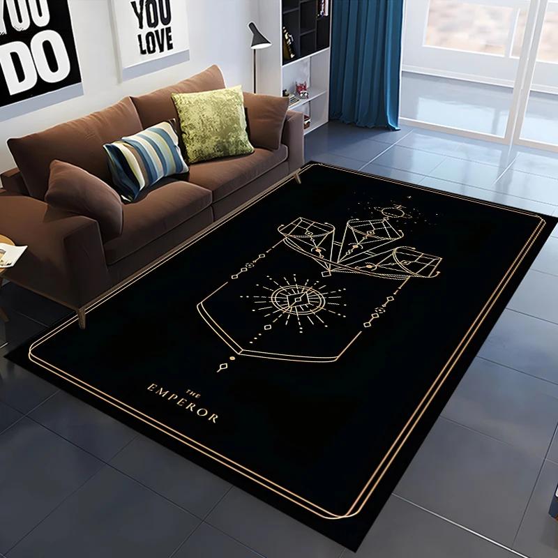 15 Size Tarot Printed Carpet for Living Room Home Decor Large Area Rug Bedroom Floor Rug Non-slip Easy Washable Mat  Floor Mats