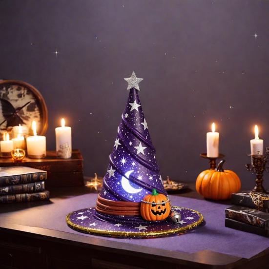 1/3Pcs Witch Hat Night Light LED Halloween Party Decoration Multipurpose Spooky Fun Light-Up Witch Hat Ornament