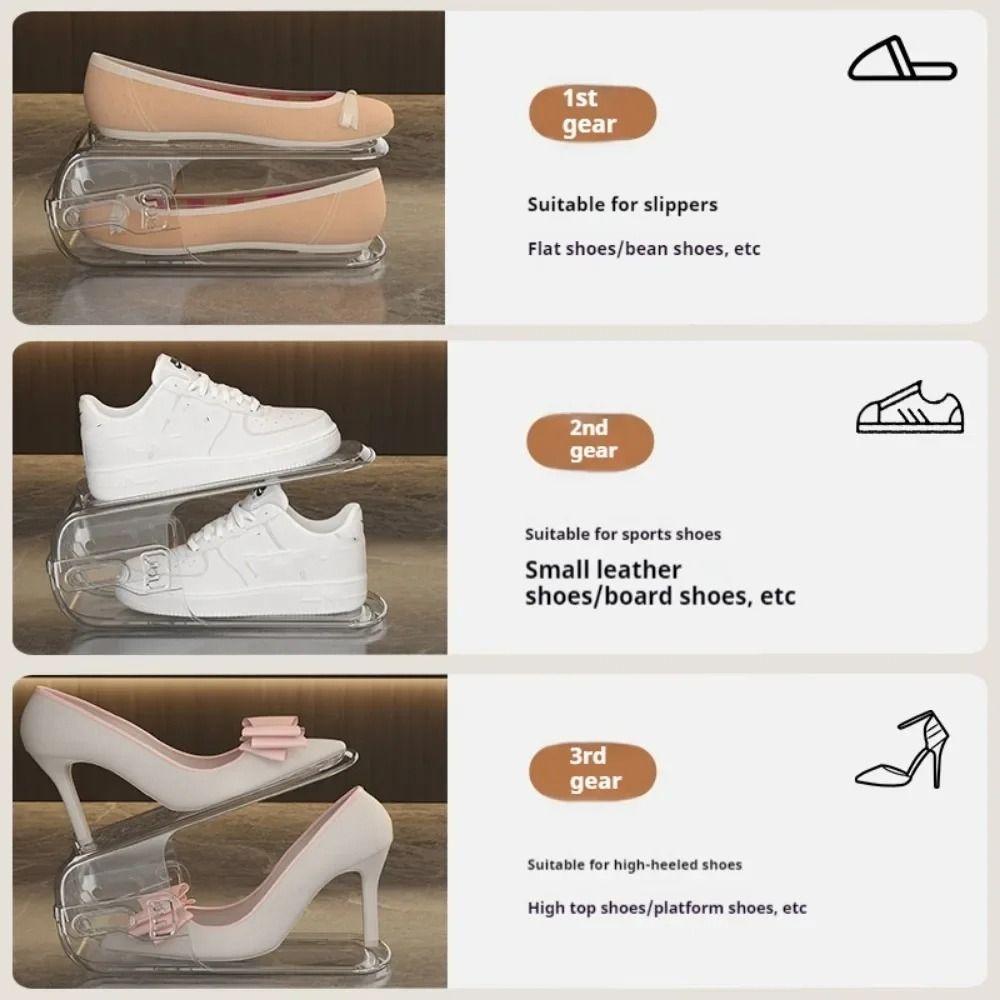 Double-layer Shoes Tray Advanced Shoe Holder Shoe Cabinet Storage Tool Shoe Rack  Saving Space