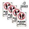 D Tin Paintingpcspcs PLEASE ROMOVE YOUR SHOES Metal Sign Please Do Not Enter Without PermissionSafety Tin Sign