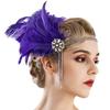 Water Diamond Feather Headwear 1920s Hair Band Rhinestone Headpiece Chain  Brides Makeup