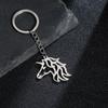 Stainless Steel Unicorn and Small Animal Cutout Keychain Pendant