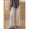 Chao Recommends! Tencel Linen Casual Pants for Women, 2025 New Style, High-Waisted, Drapey, Slimming, Cool-Feeling, Cropped Wide-Leg Pants