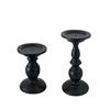 huaqianguhh Vintage Candle Holder, Black Matte Pillar Holders, Metal Heat-Resistant Stand for Scented Candles And Tealights, Retro Candlestick Dining