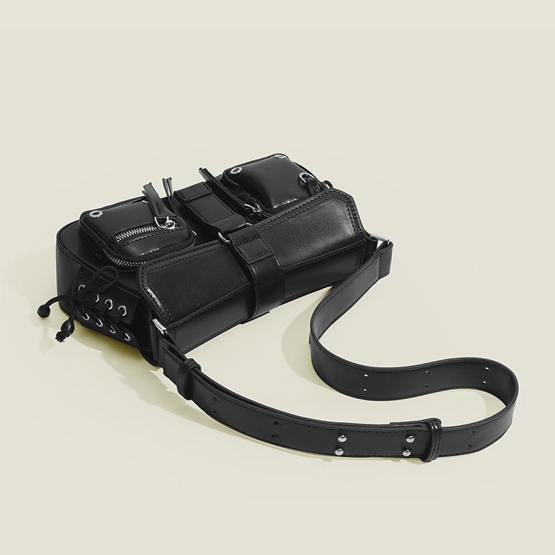 Gotic Punk Genți de subrat pentru femei Genți de umăr pentru fete Design de modă Piele PU Genți de mână vintage mici pentru femei