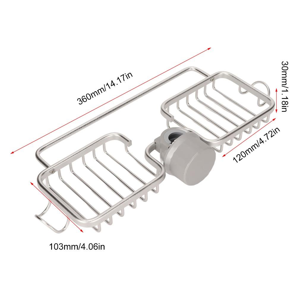 Adjustable Sink Shelf Aluminum Plastic Hanging Rack Durable Sink Organizer Rack  Dishcloth Drainer
