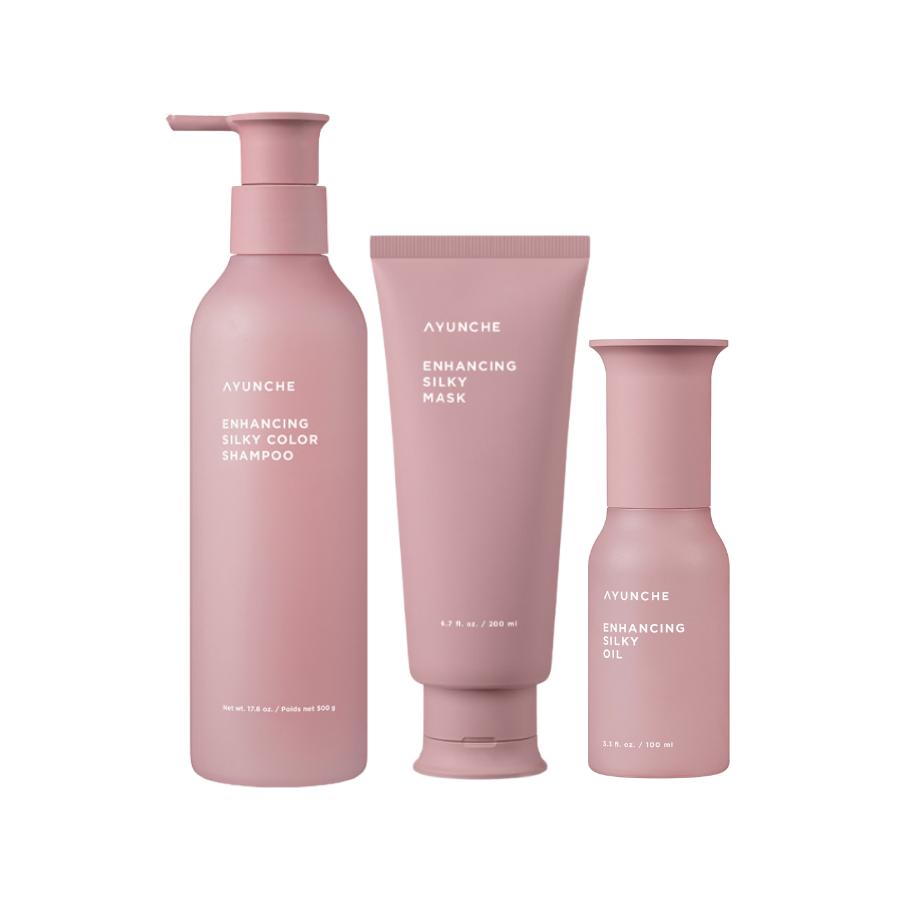 Ayunchae Enhancing Silky Hair Care Set [Shampoo, Mask, Oil]