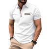 Summer Fashion Versatile Body Shirt Loose Men's T-shirt Men's Buttons Lapel Sports Polo Shirt Tops