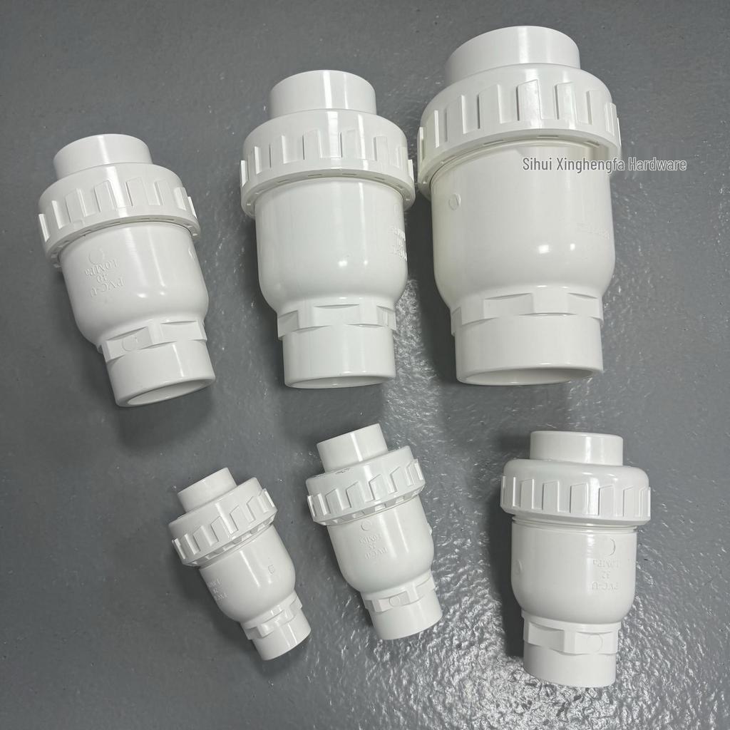 Liansu PVC Vertical Ball Check Valve – One-Way Backflow Preventer for Low Water Pressure and Anti-Backflow.