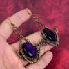 Purple fire labradorite earring copper wire wrapped earring gemstone earrings handmade wire wrapped jewelry anniversary gifts copper jewelry
