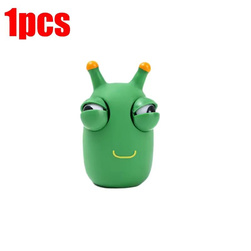 

1/3Pcs Green Worm Squeeze Eye Popping Toy Fidget Sensory Stress Relief Toy Adult Birthday Gift Decoration Ornament