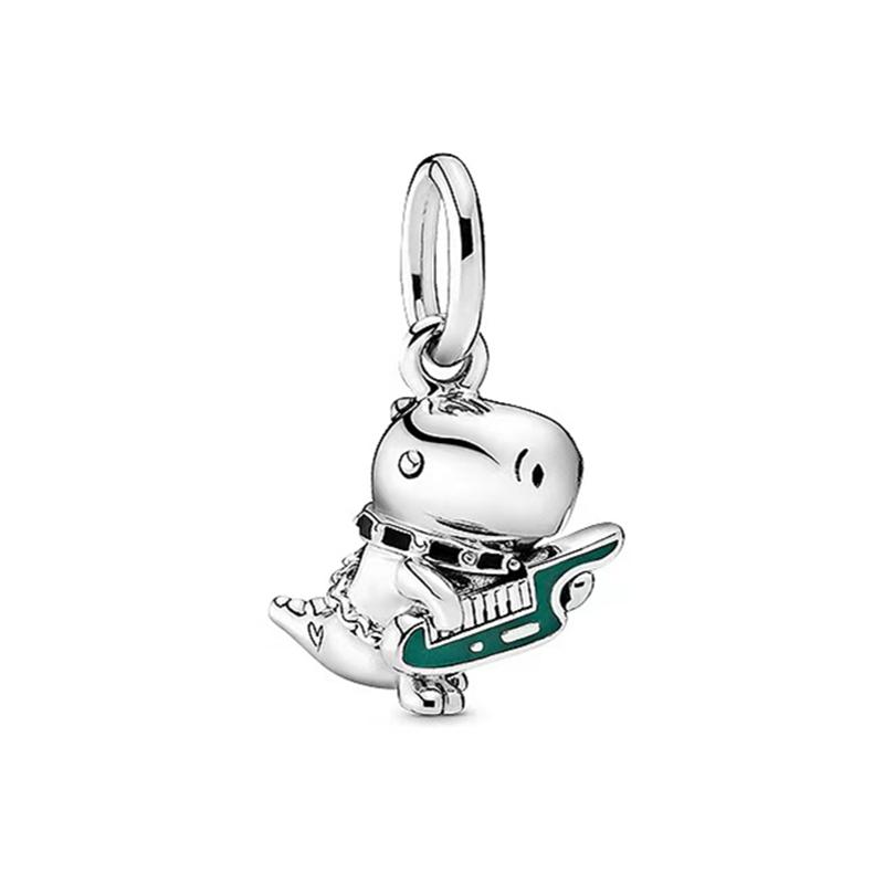 925 Silver Plated Cute Animal Charm Beads DIY Necklace Bracelet Gift Enamel Dog Panda Penguin Fashion Jewelry