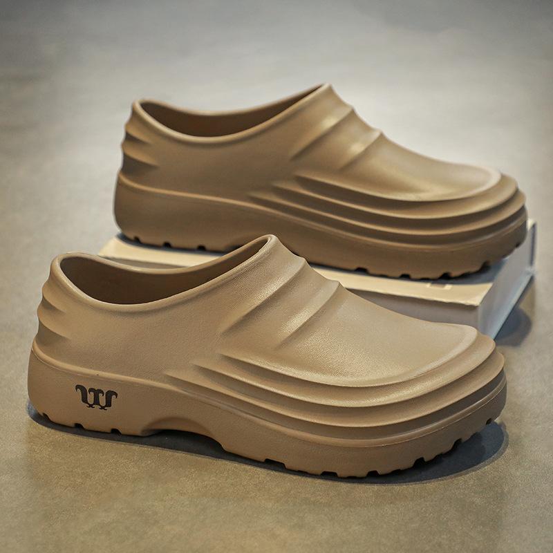 Men's Anti-slip Chef Shoes Sandals for Men Working Shoes Waterproof Garden Shoes Clogs for Beach Slippers Size 36-48