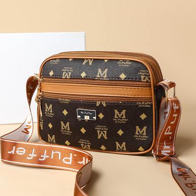 Spring New Fashion Women's Small Shoulder Bag Multi Layer Mobile Phone Casual Bag Small Square Bag for Women