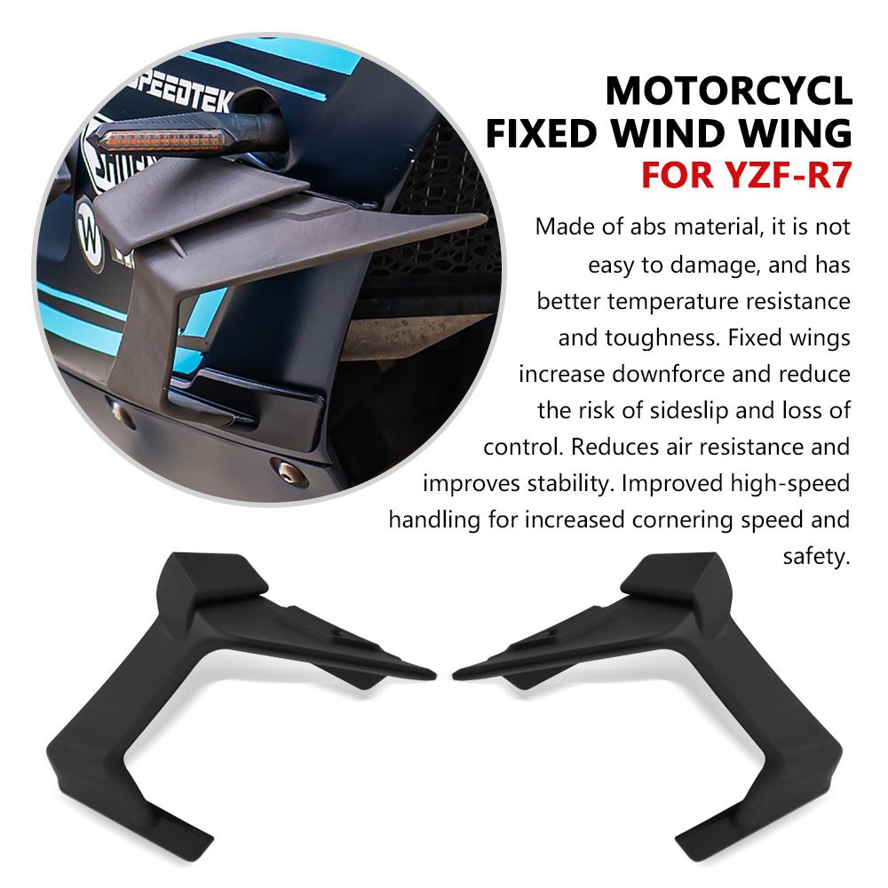 For YZF-R7 YZFR7 2025 2024 2023 2022 Motorcycle fixed wing cover aerodynamic frame YZF R7 new wing air guide spoiler aileron