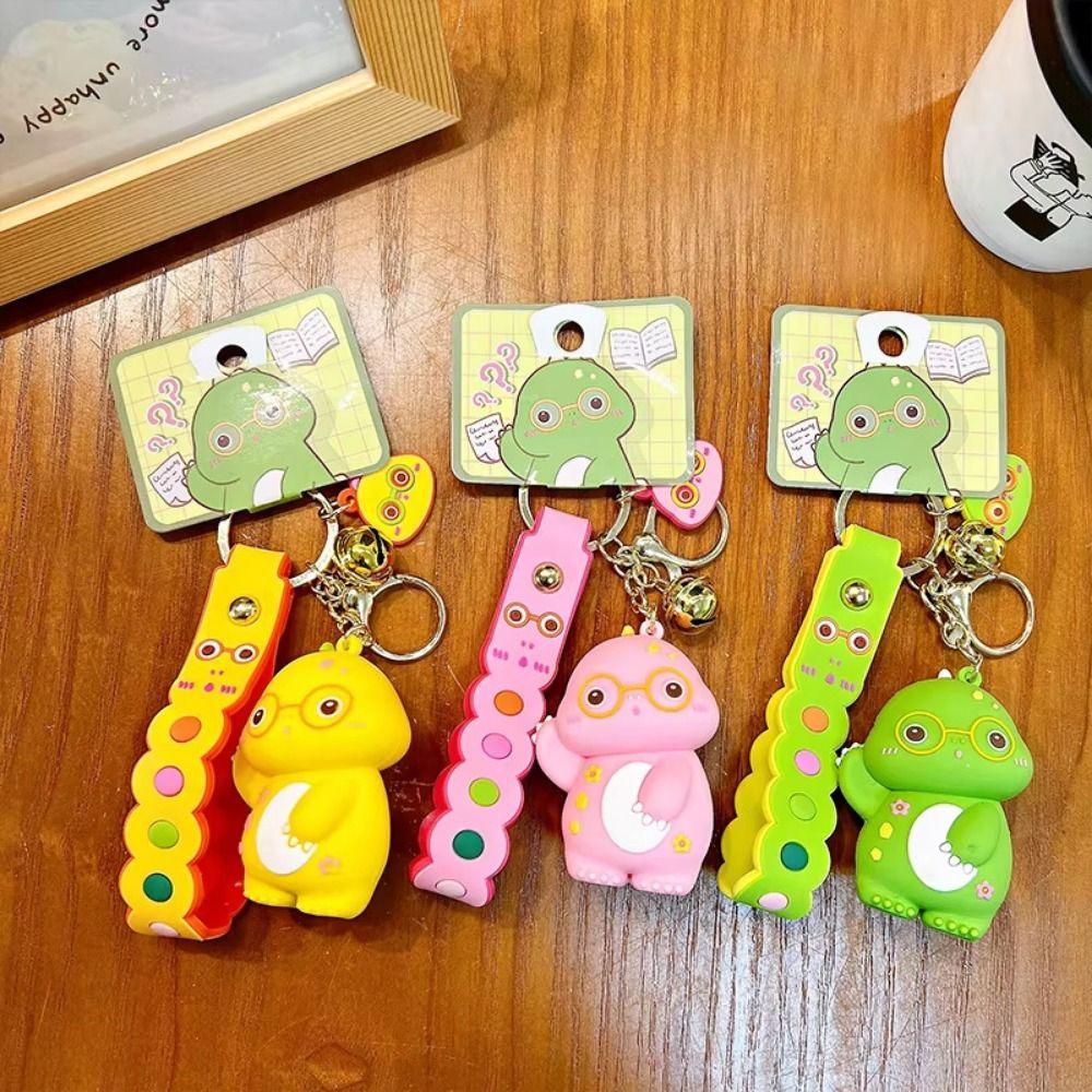 Raise Hand Dinosaur Glasses Dinosaur Keychain Lucky Lucky Dinosaur Pendant  Unisex