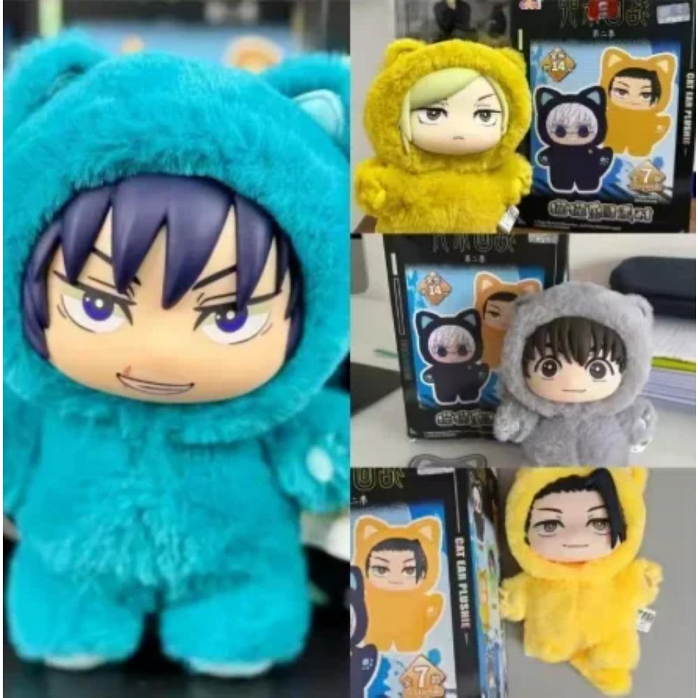 Jujutsu Kaisen Gojo Satoru Peluche Carina Felpa con Orecchie da Gatto Bambola di Pezza Figura Anime da Collezione Regalo per i Fan