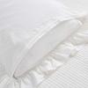 Farmhouse Ruffled Off White Cotton Pillow Sham Set of 2   Standard 19x27.8 Inches for Bedroom or Guest Room Decor