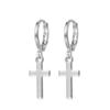 Orecchini a forma di stella color argento semplici per donna, orecchini a cerchio con cuore in pietra opale, punk Y2K, carini da indossare ogni giorno, gioielli e regali per feste
