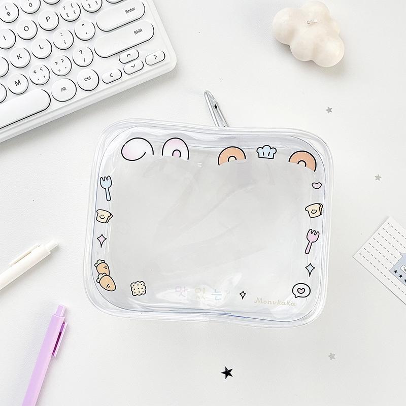 PVC Portable Storage Bag Transparent Lightweight Pouch for Dolls Toys Organizer Makeup Accessories Multi Scene Storage Use